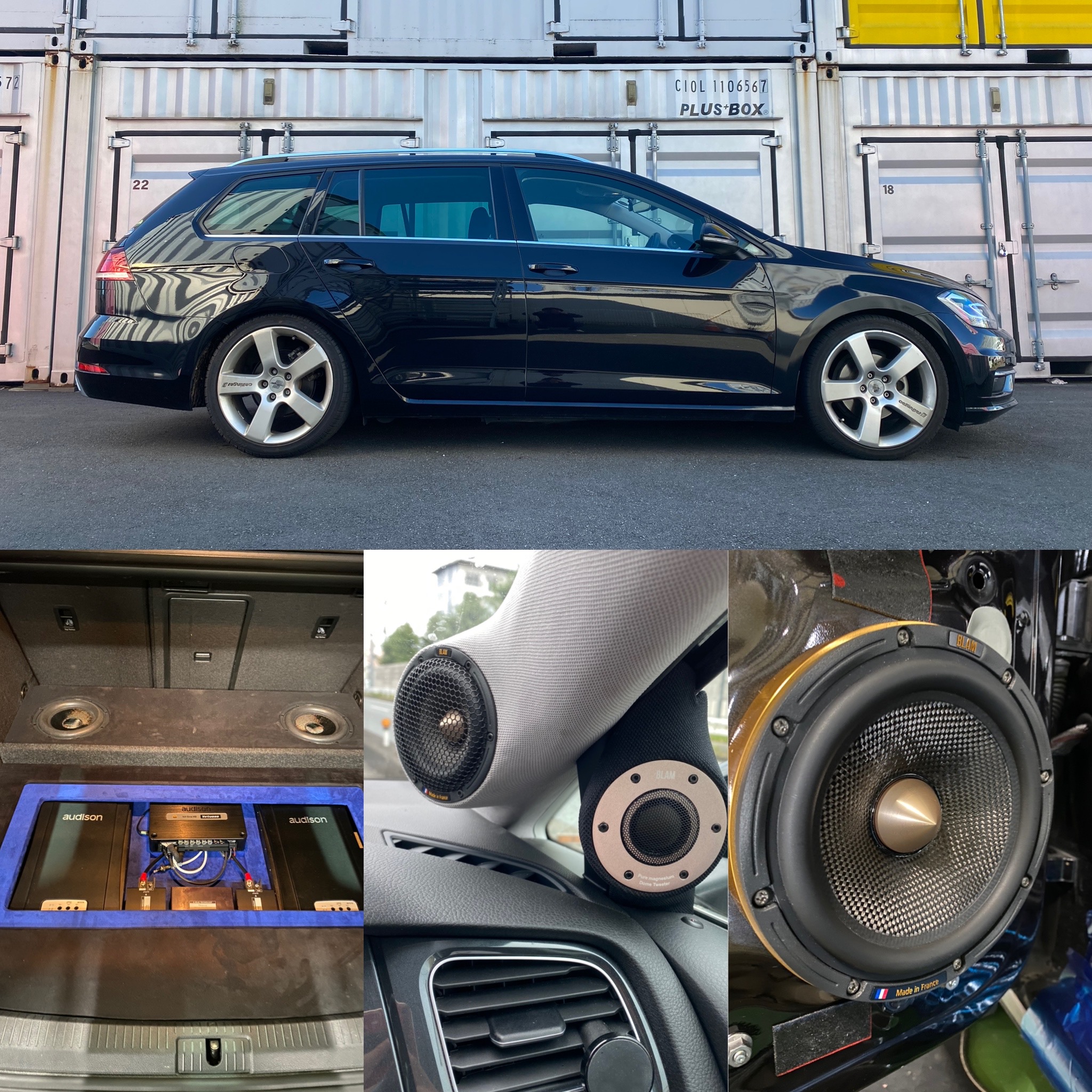 7月10(日)<br>フォルクスワーゲン<br>Audison パワーアンプ BLAM シグネチャーMultix 3Way&サブウーファーシステム<br>